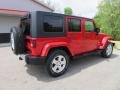 2010 Flame Red Jeep Wrangler Unlimited Sahara 4x4  photo #2