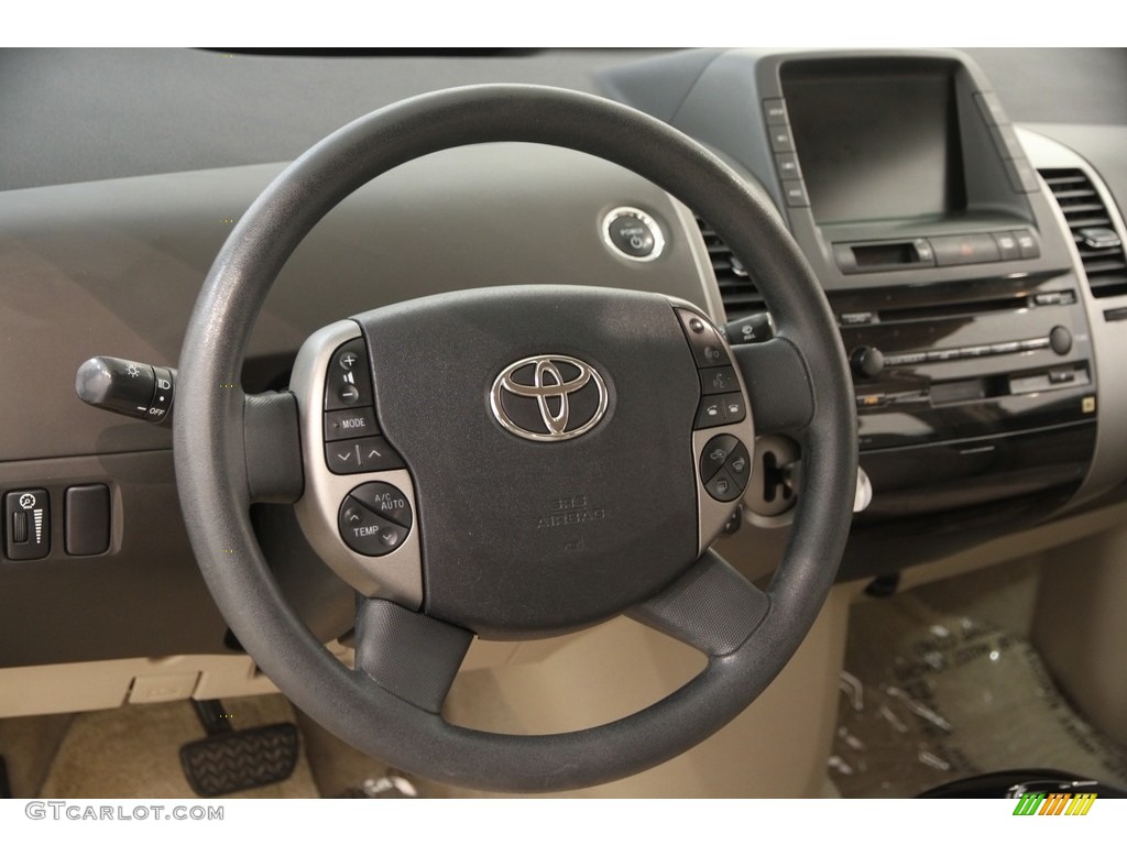 2005 Prius Hybrid - Tideland Gray Green Pearl / Ivory/Brown photo #6