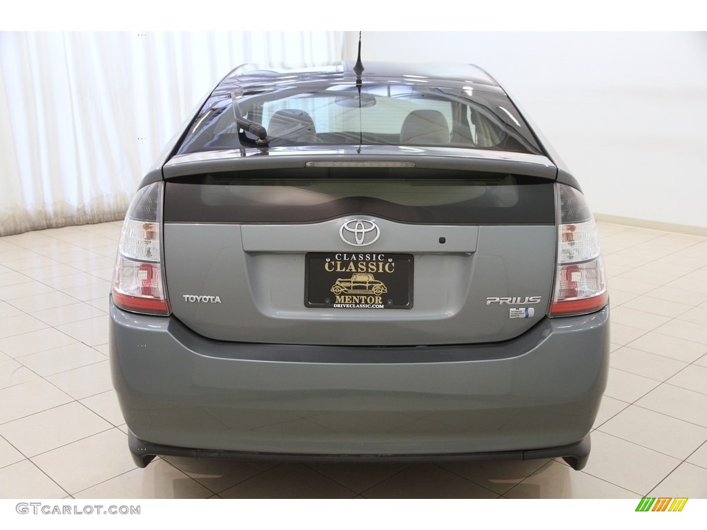 2005 Prius Hybrid - Tideland Gray Green Pearl / Ivory/Brown photo #14