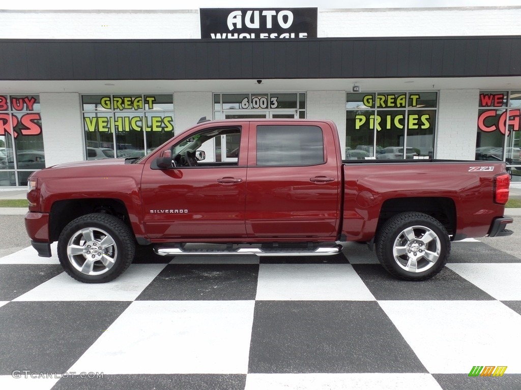 2017 Silverado 1500 LT Crew Cab 4x4 - Siren Red Tintcoat / Cocoa/­Dune photo #1