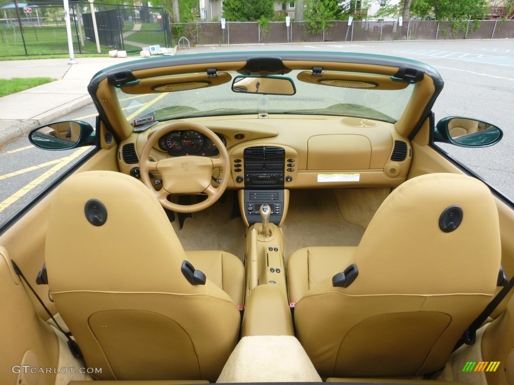 2001 911 Carrera Cabriolet - Rain Forest Green Metallic / Savanna Beige photo #30