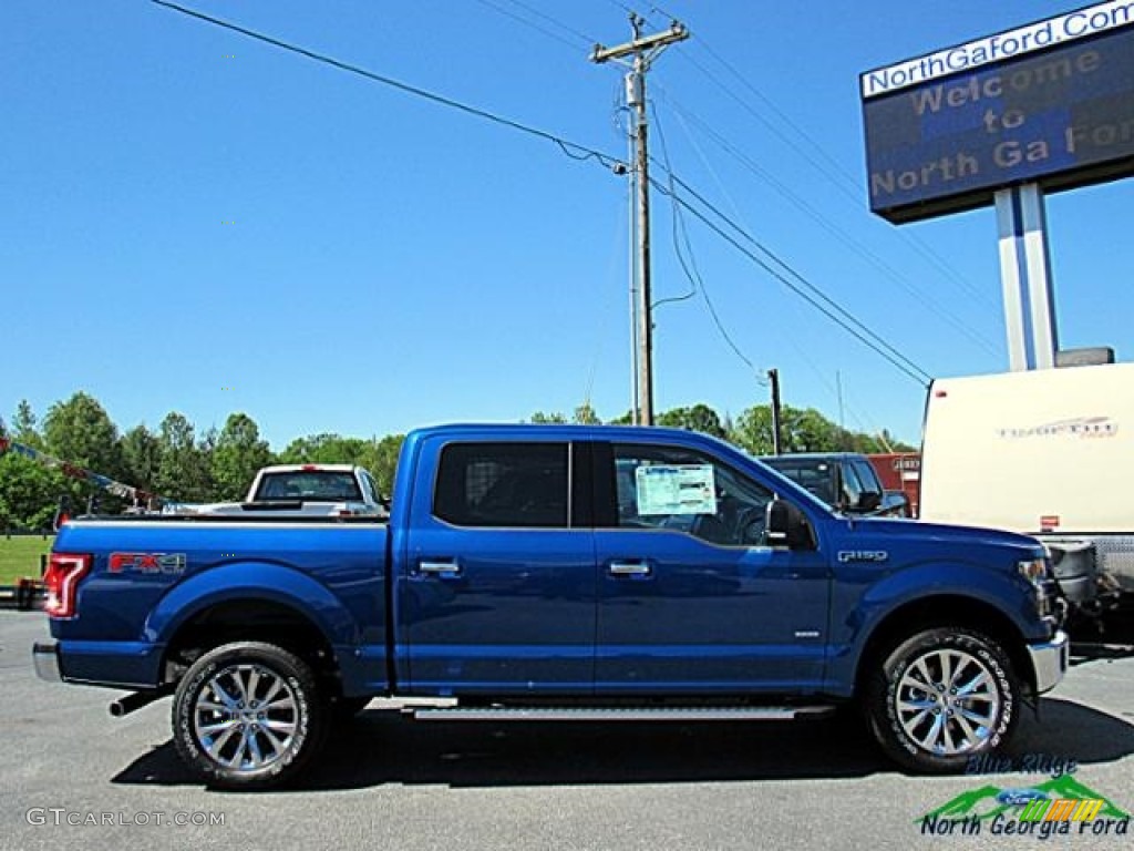 2017 F150 XLT SuperCrew 4x4 - Lightning Blue / Earth Gray photo #6