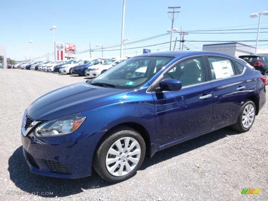 2017 Sentra S - Deep Blue Pearl / Marble Gray photo #12