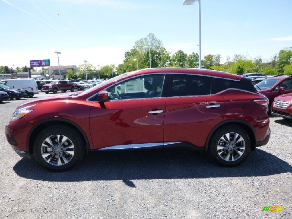 2017 Murano SL AWD - Cayenne Red / Graphite photo #7