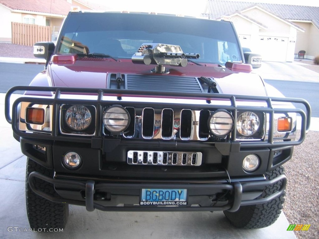 2004 H2 SUV - Red Metallic / Wheat photo #8