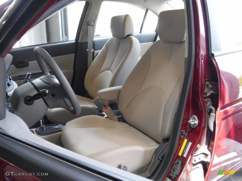 2010 Accent GLS 4 Door - Wine Red / Beige photo #11