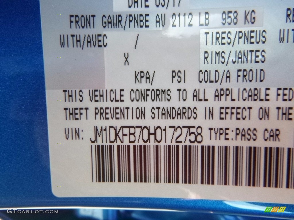 2017 CX-3 Sport AWD - Dynamic Blue Mica / Black photo #11