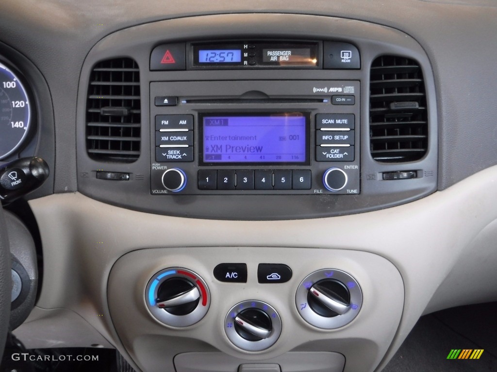2010 Accent GLS 4 Door - Wine Red / Beige photo #15