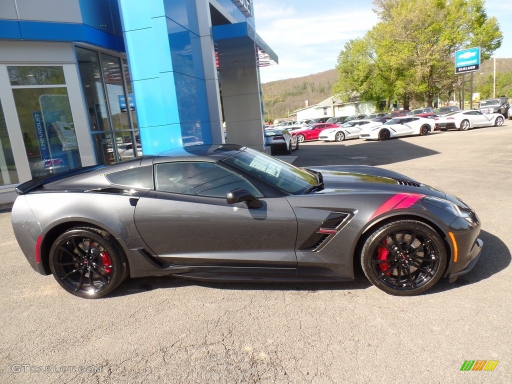 2017 Corvette Grand Sport Coupe - Watkins Glen Gray Metallic / Adrenaline Red photo #1