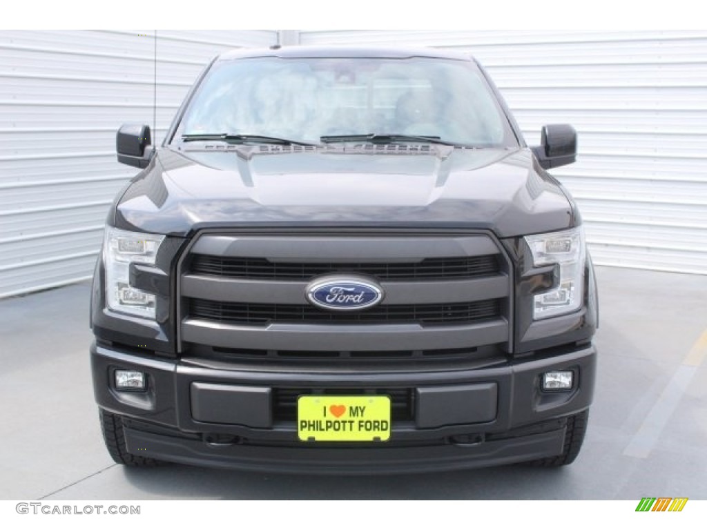 2017 F150 Lariat SuperCrew 4X4 - Shadow Black / Black photo #2