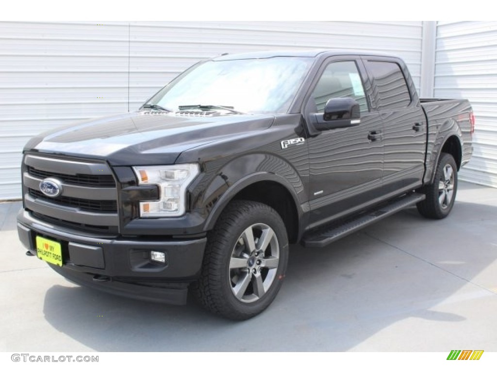 2017 F150 Lariat SuperCrew 4X4 - Shadow Black / Black photo #3