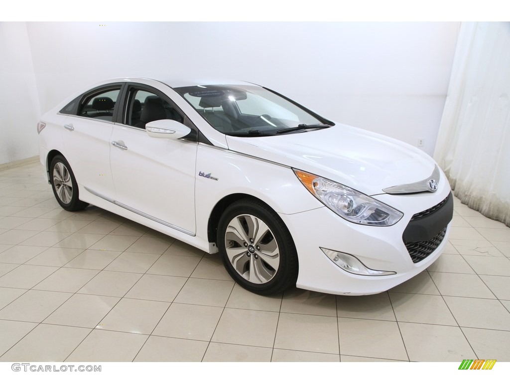 2013 Sonata Hybrid Limited - Porcelain White Pearl / Gray photo #1
