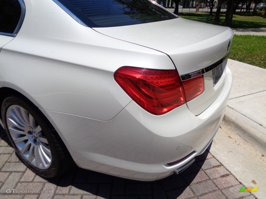 2009 7 Series 750Li Sedan - Mineral White Metallic / Champagne Full Merino Leather photo #51