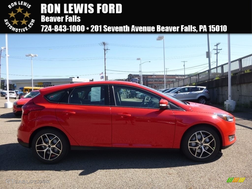 2017 Focus SEL Hatch - Race Red / Charcoal Black photo #1