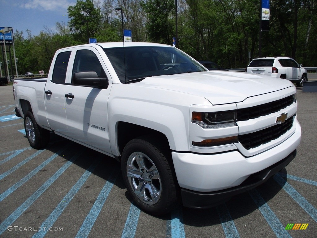 2017 Silverado 1500 Custom Double Cab 4x4 - Summit White / Dark Ash/Jet Black photo #8