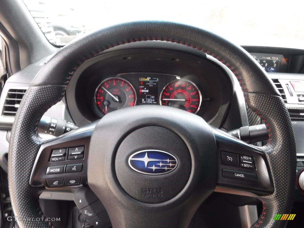 2015 Subaru WRX STI Limited Carbon Black Steering Wheel Photo #120390376