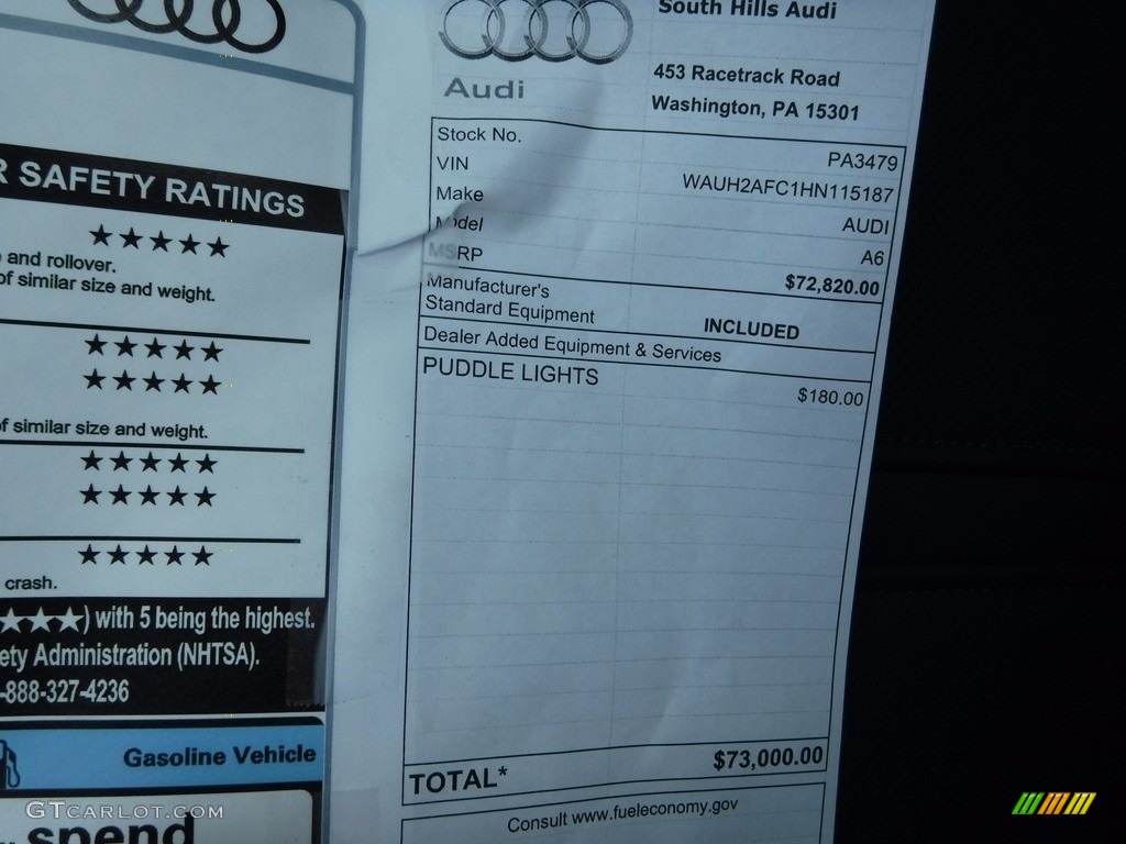 2017 A6 3.0 TFSI Premium Plus quattro - Oolong Gray Metallic / Black photo #11