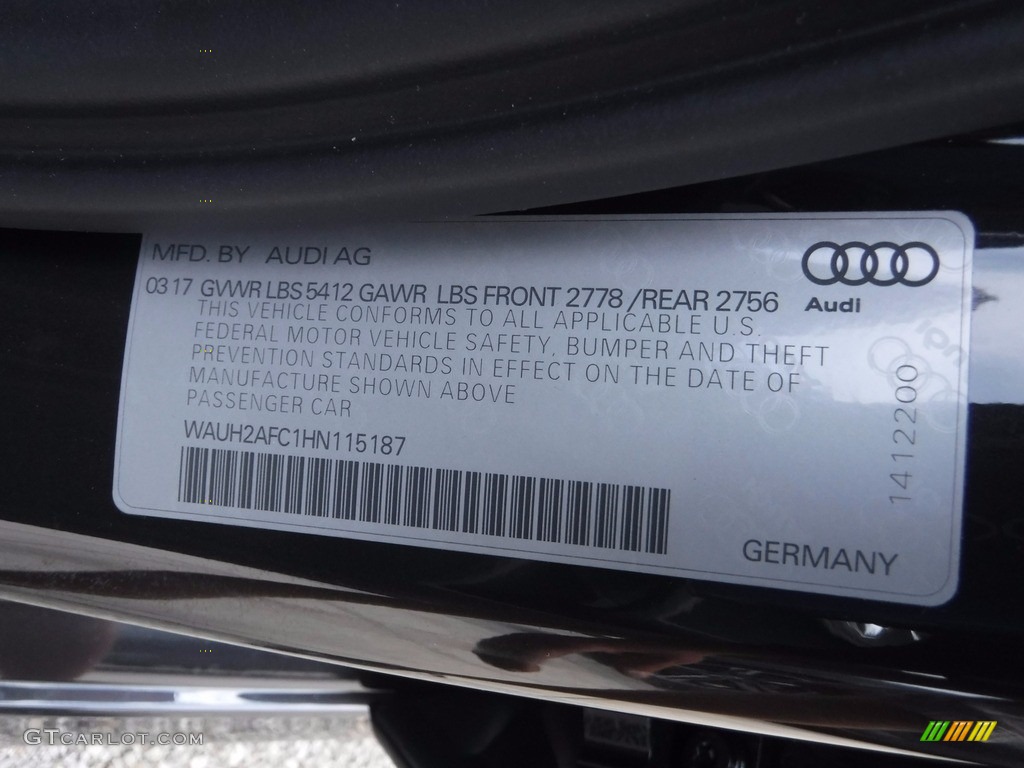 2017 A6 3.0 TFSI Premium Plus quattro - Oolong Gray Metallic / Black photo #50