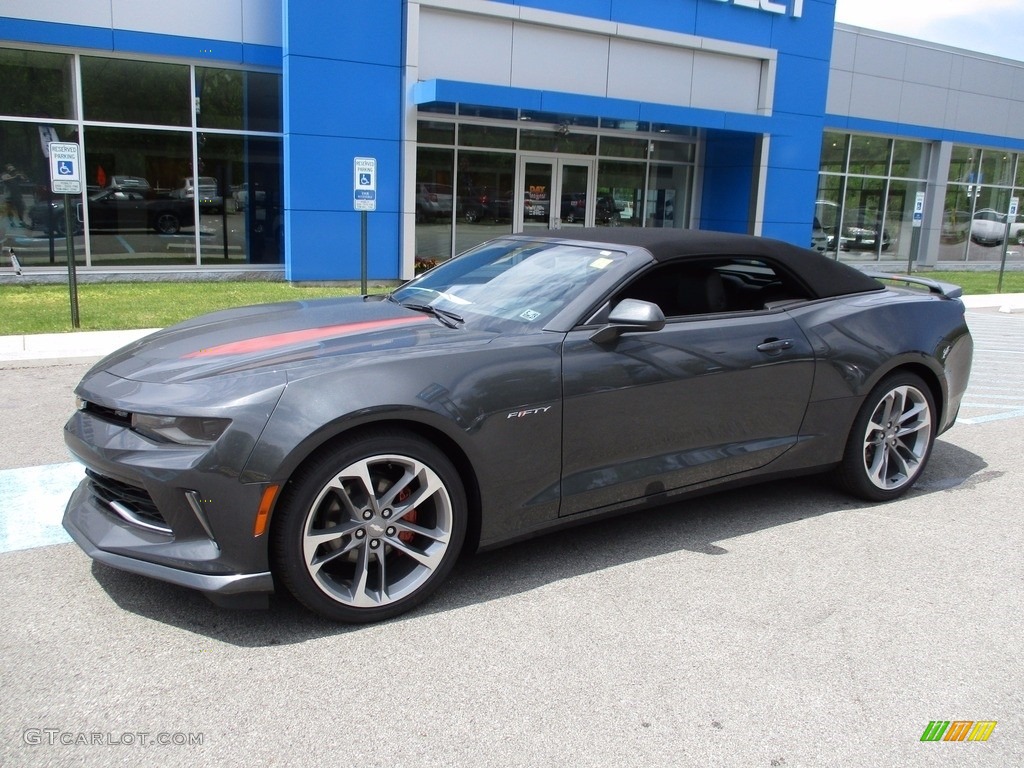 Nightfall Gray Metallic 2017 Chevrolet Camaro LT Convertible 50th Anniversary Exterior Photo #120393406