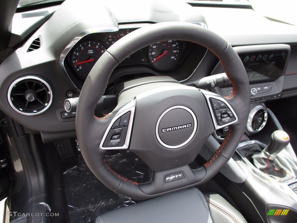 2017 Chevrolet Camaro LT Convertible 50th Anniversary 50th Anniversary Jet Black/Dark Gray Steering Wheel Photo #120393499