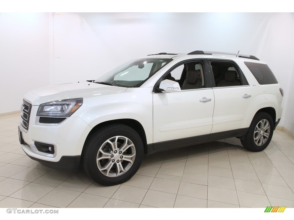 2015 Acadia SLT AWD - White Diamond Tricoat / Dark Cashmere photo #3