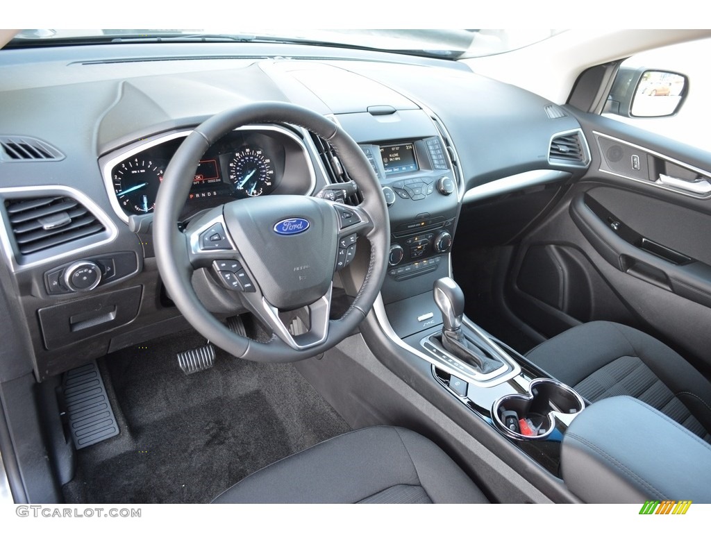 Ebony Interior 2017 Ford Edge SEL Photo #120397195