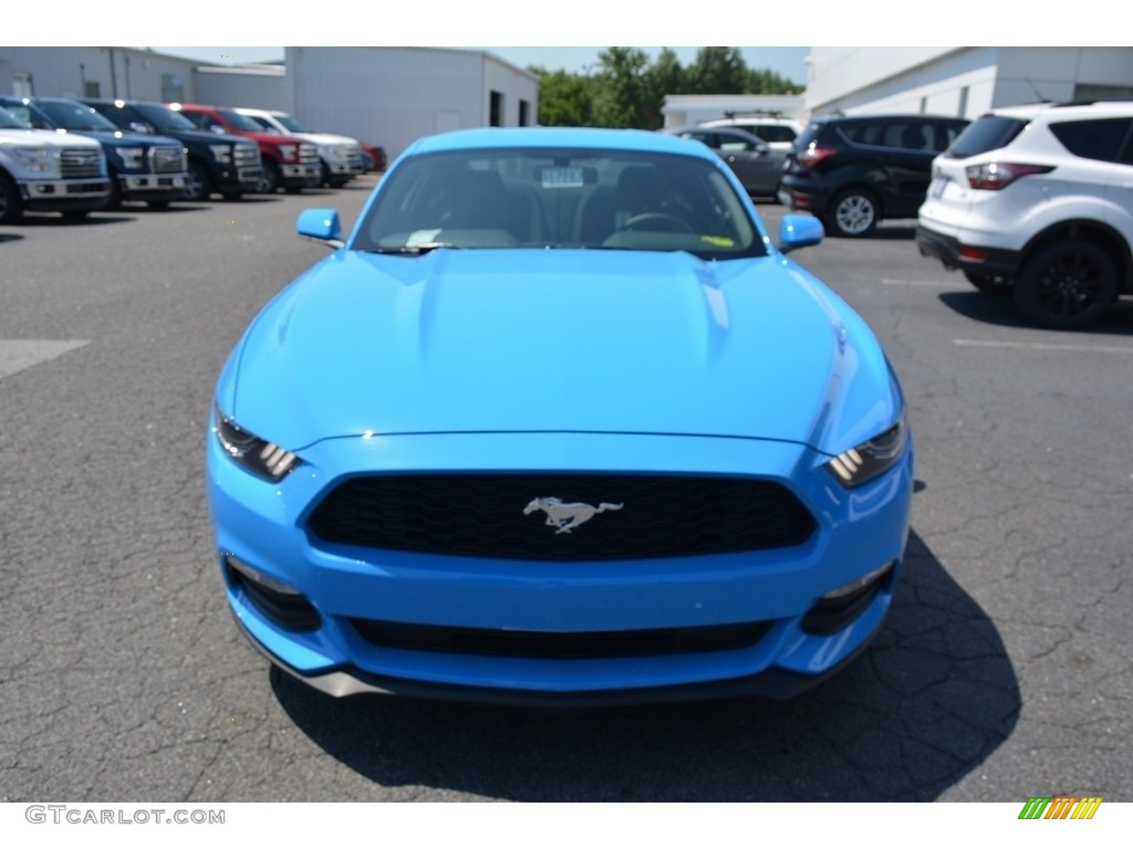 2017 Mustang V6 Coupe - Grabber Blue / Ebony photo #4