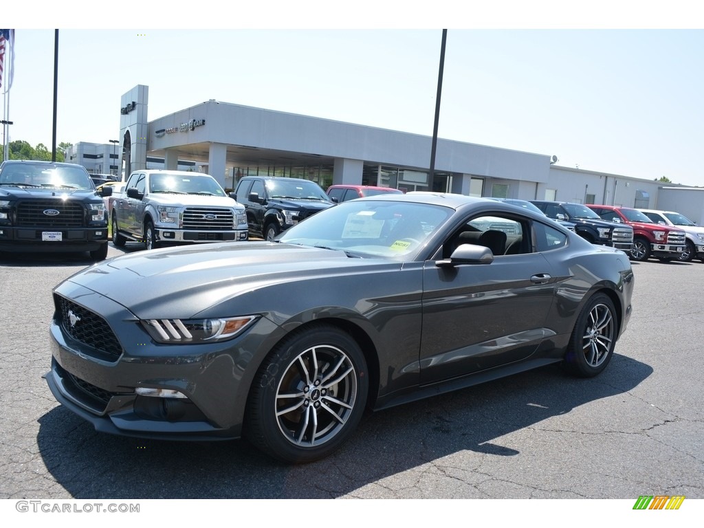 2017 Mustang Ecoboost Coupe - Magnetic / Ebony photo #3