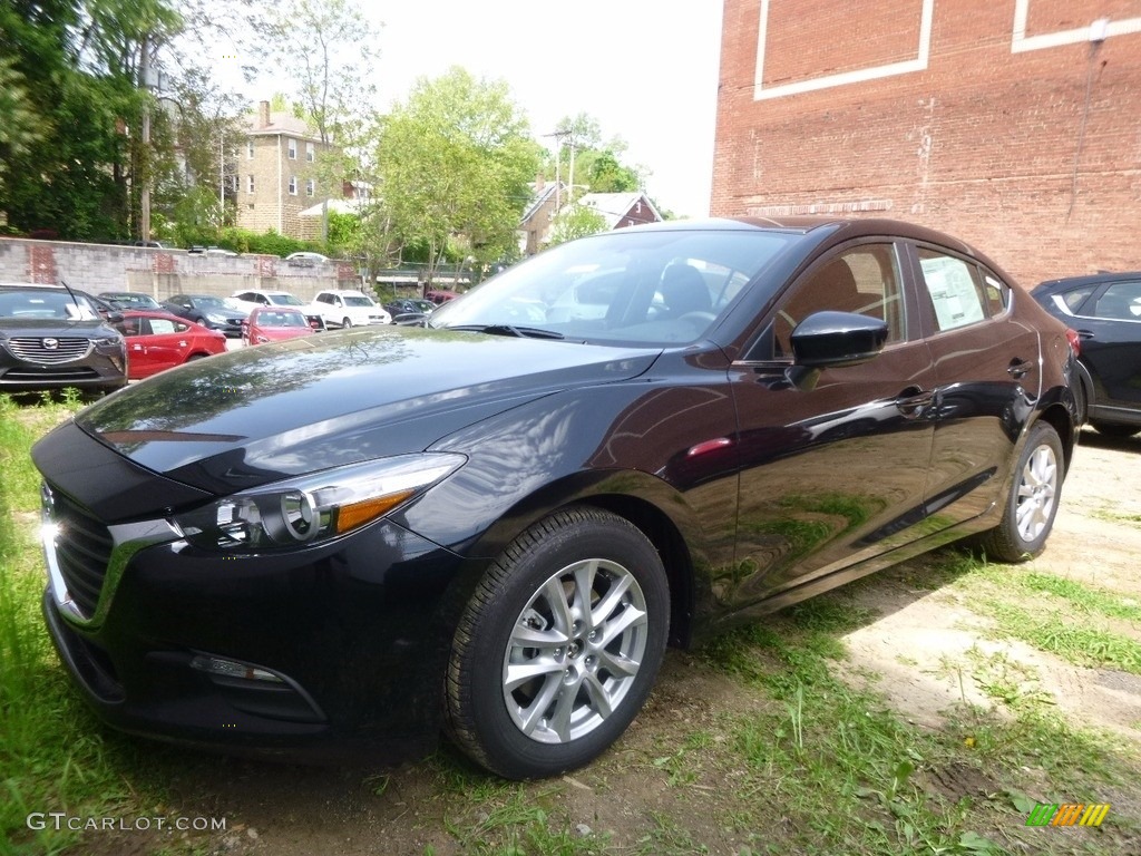 Jet Black Mica 2017 Mazda MAZDA3 Sport 4 Door Exterior Photo #120398326