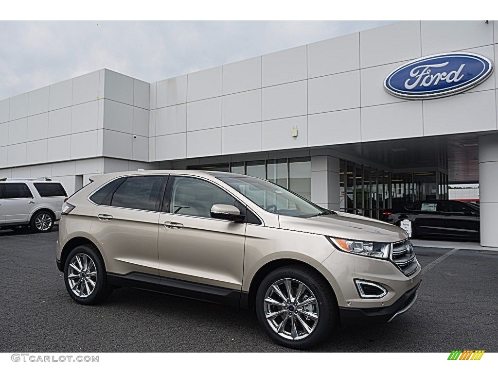 2017 White Gold Metallic Ford Edge Titanium 120399300 Gtcarlot