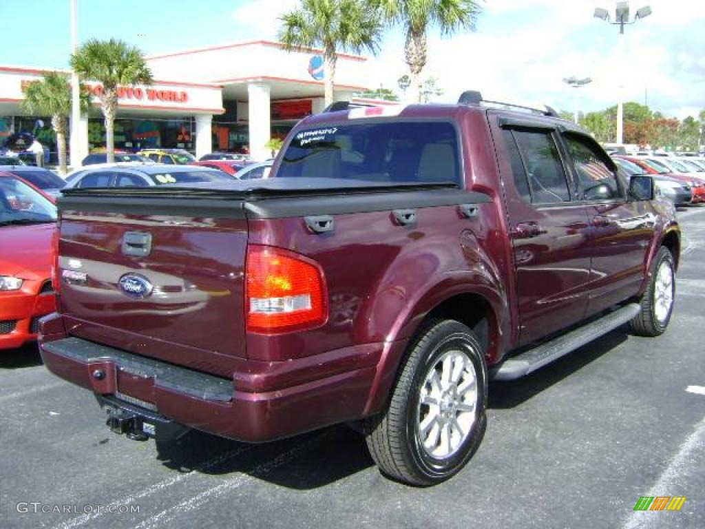 2007 Explorer Sport Trac Limited - Dark Cherry Metallic / Camel photo #5