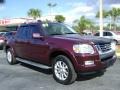 2007 Dark Cherry Metallic Ford Explorer Sport Trac Limited  photo #7