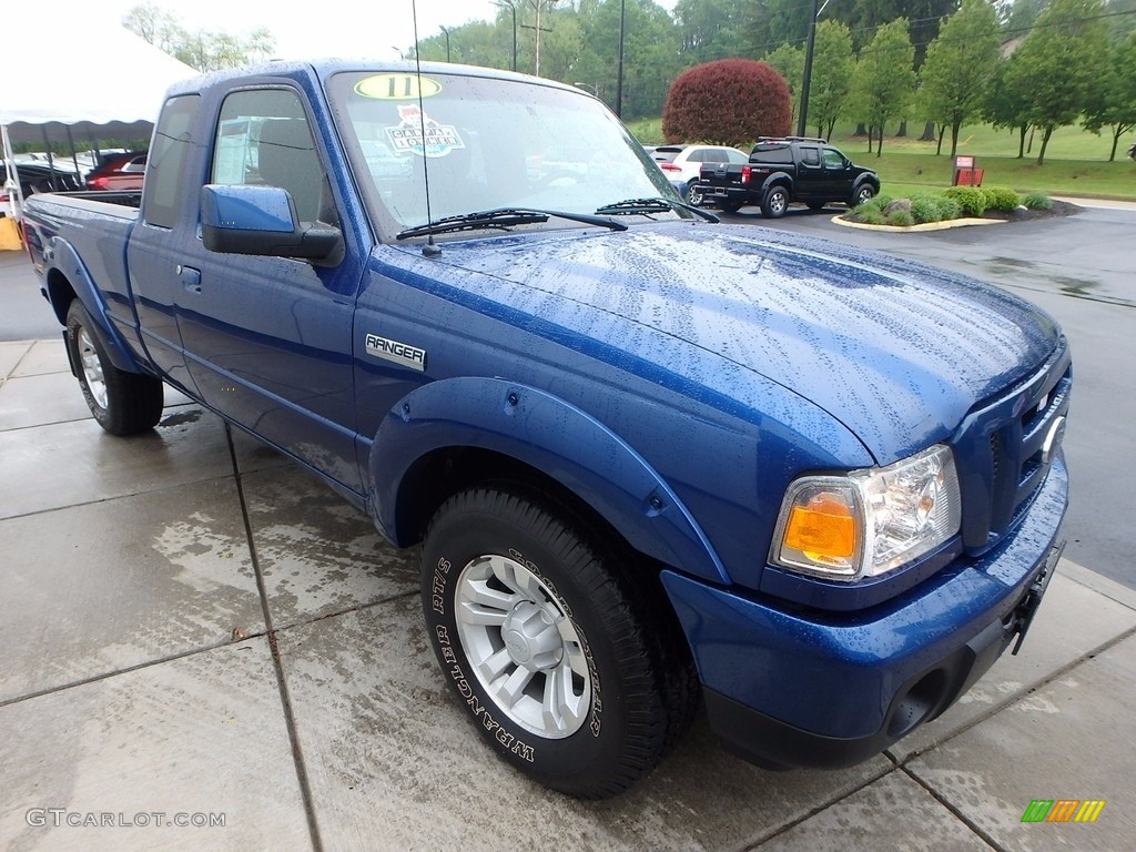 2011 Ranger Sport SuperCab 4x4 - Vista Blue Metallic / Medium Dark Flint photo #7