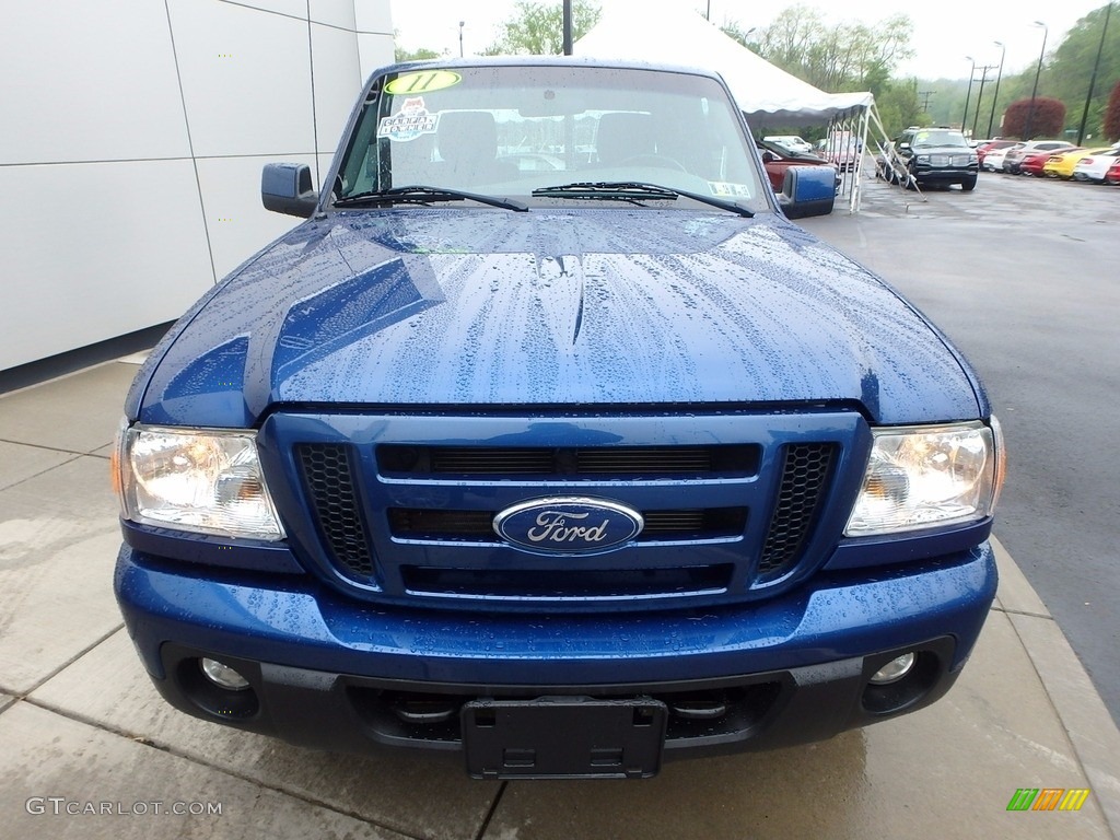 2011 Ranger Sport SuperCab 4x4 - Vista Blue Metallic / Medium Dark Flint photo #8