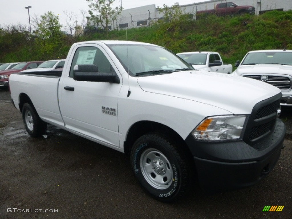 2017 1500 Tradesman Regular Cab 4x4 - Pearl White / Black/Diesel Gray photo #6