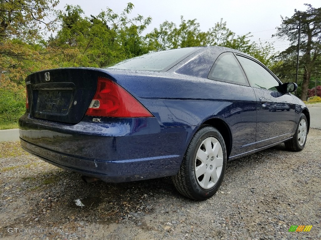2002 Civic EX Coupe - Eternal Blue Pearl / Beige photo #5