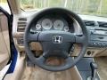 2002 Honda Civic Beige Interior Steering Wheel Photo
