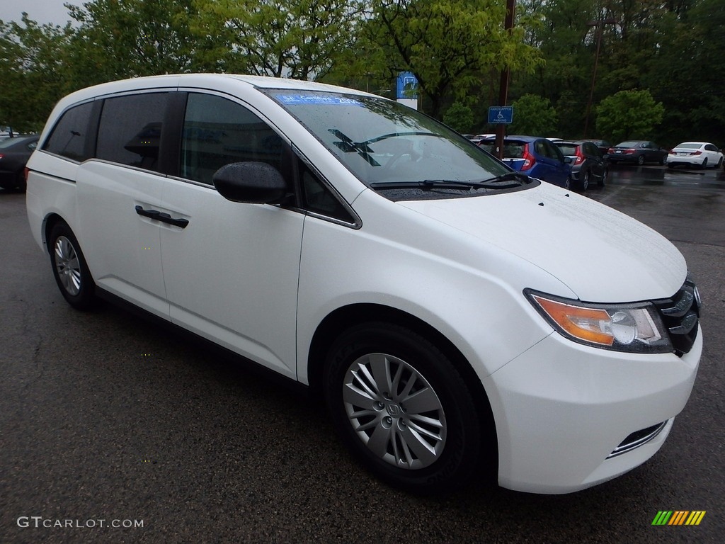 White Diamond Pearl 2014 Honda Odyssey LX Exterior Photo #120404132