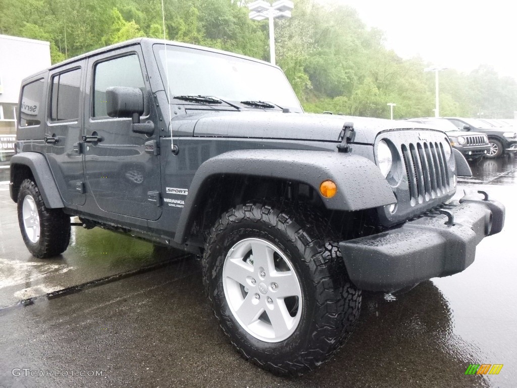 2017 Wrangler Unlimited Sport 4x4 - Rhino / Black photo #8