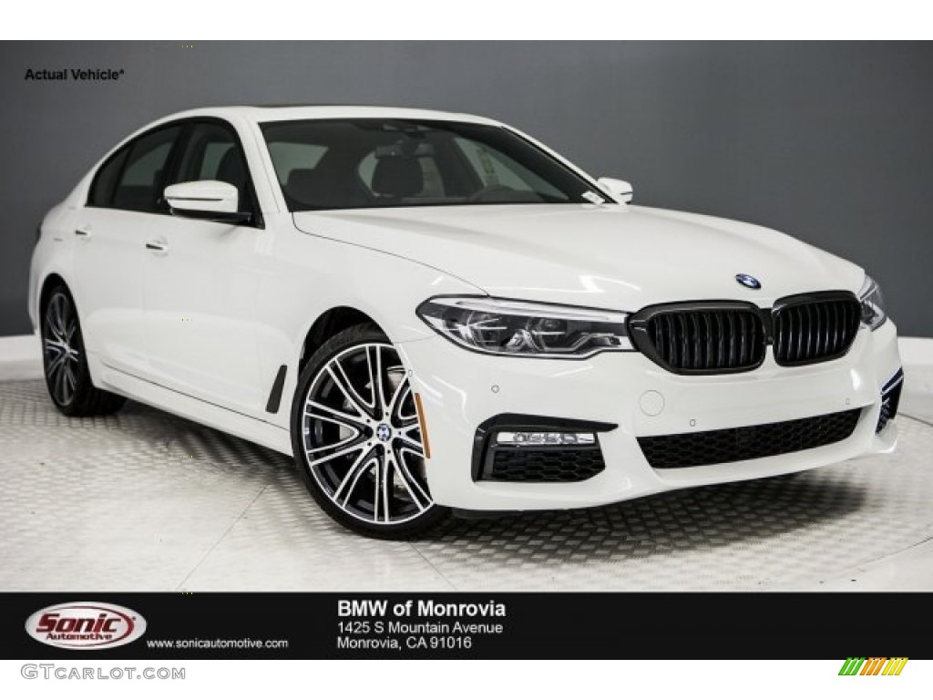 2017 5 Series 540i Sedan - Alpine White / Night Blue photo #1