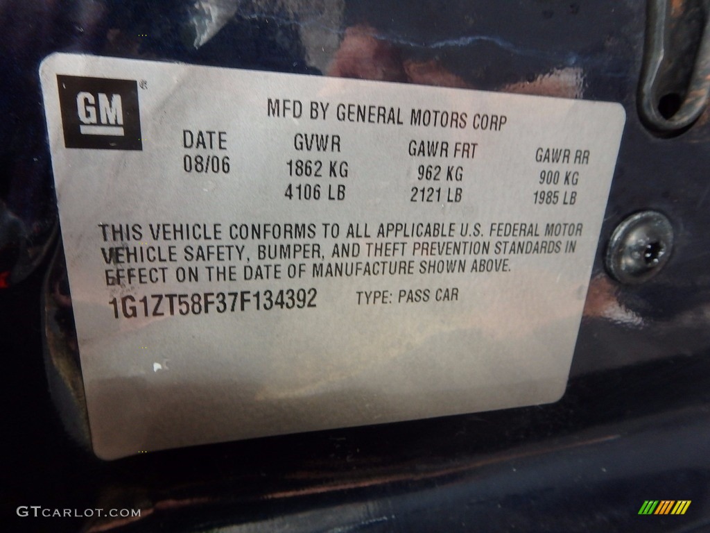 2007 Malibu LT Sedan - Dark Blue Metallic / Cashmere Beige photo #14