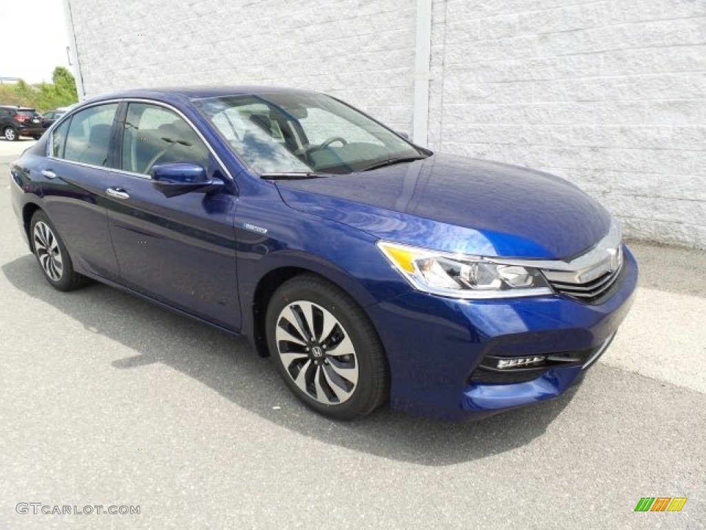 2017 Accord Hybrid EX-L Sedan - Vortex Blue Pearl / Black photo #1