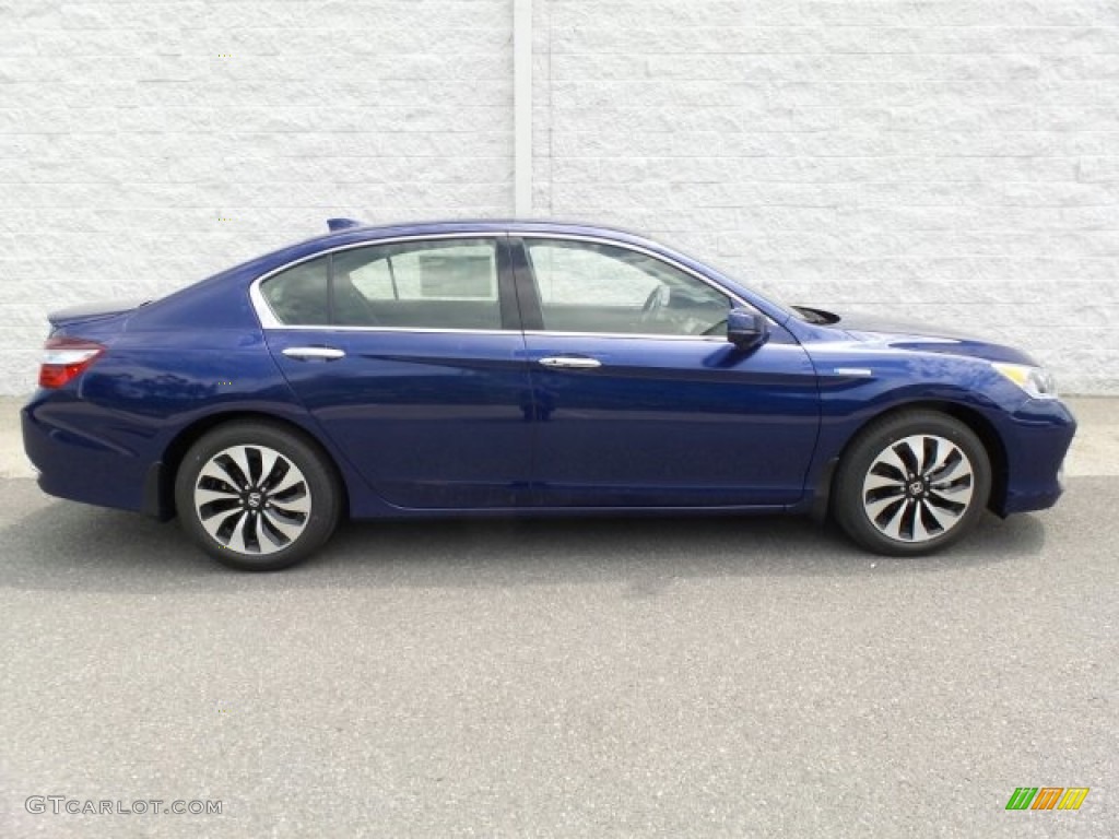 2017 Accord Hybrid EX-L Sedan - Vortex Blue Pearl / Black photo #2
