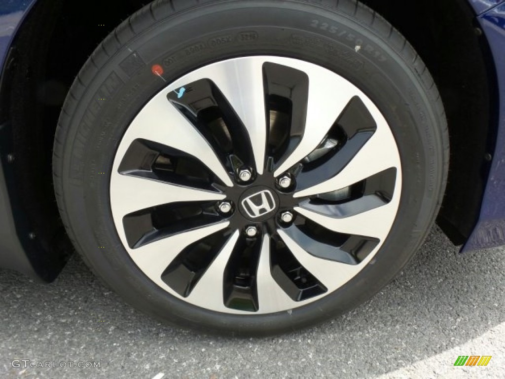 2017 Accord Hybrid EX-L Sedan - Vortex Blue Pearl / Black photo #3