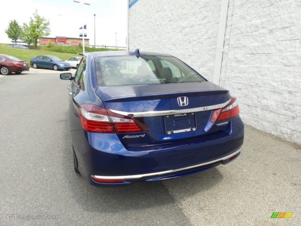 2017 Accord Hybrid EX-L Sedan - Vortex Blue Pearl / Black photo #7