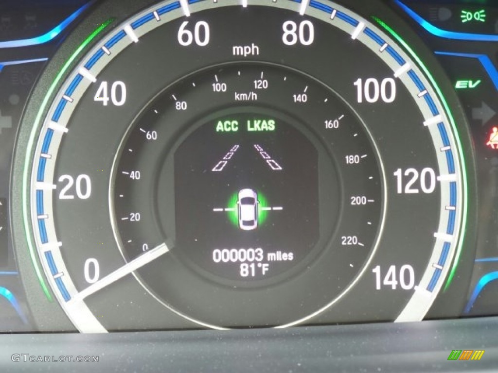 2017 Accord Hybrid EX-L Sedan - Vortex Blue Pearl / Black photo #19