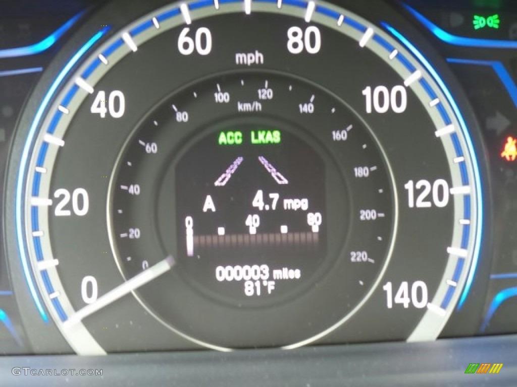 2017 Accord Hybrid EX-L Sedan - Vortex Blue Pearl / Black photo #21