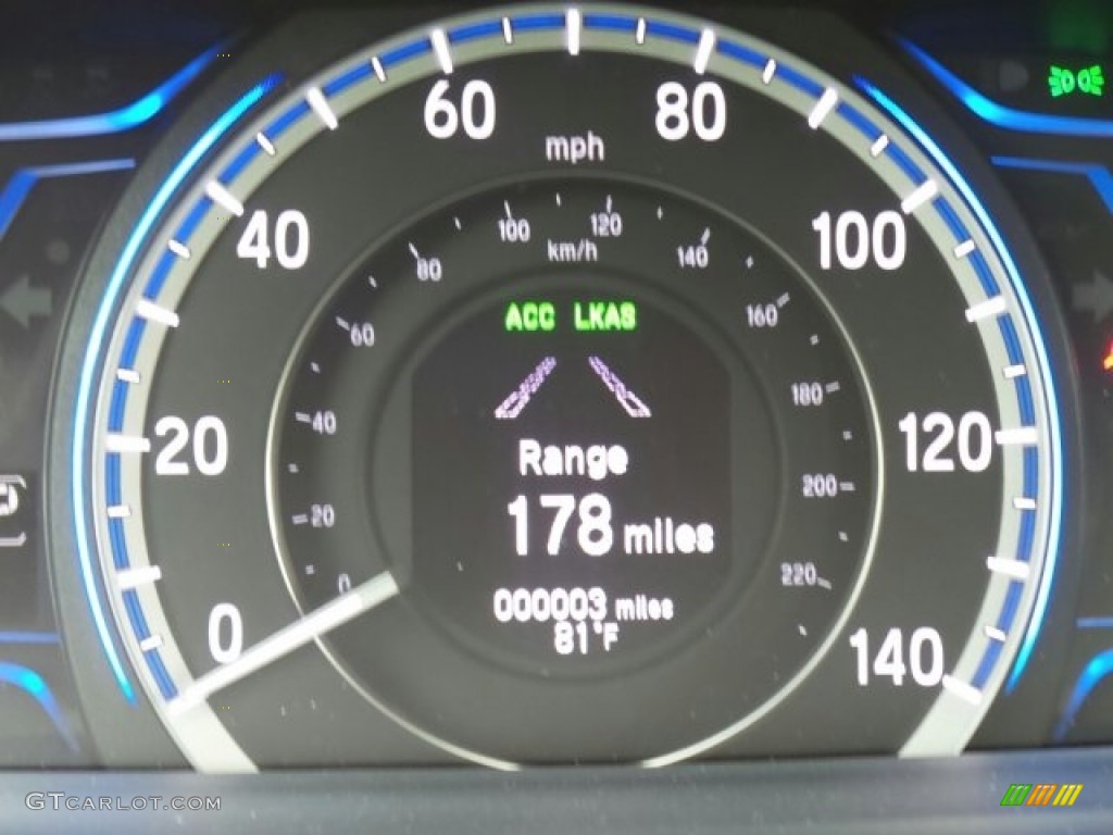 2017 Accord Hybrid EX-L Sedan - Vortex Blue Pearl / Black photo #22