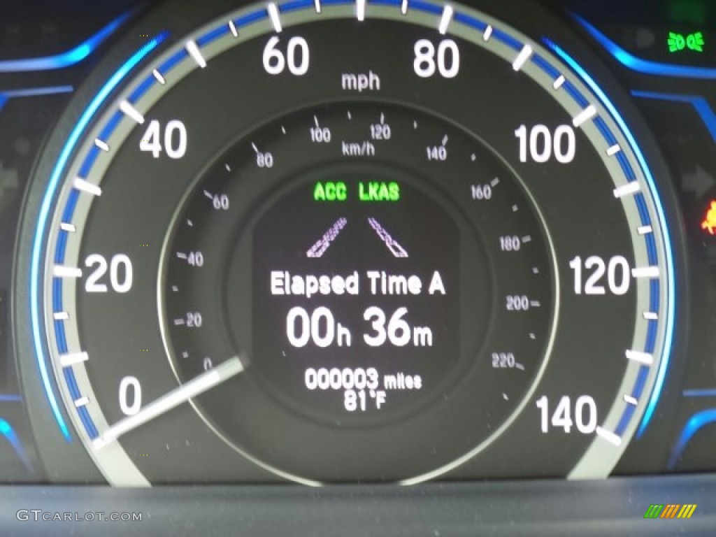 2017 Accord Hybrid EX-L Sedan - Vortex Blue Pearl / Black photo #23