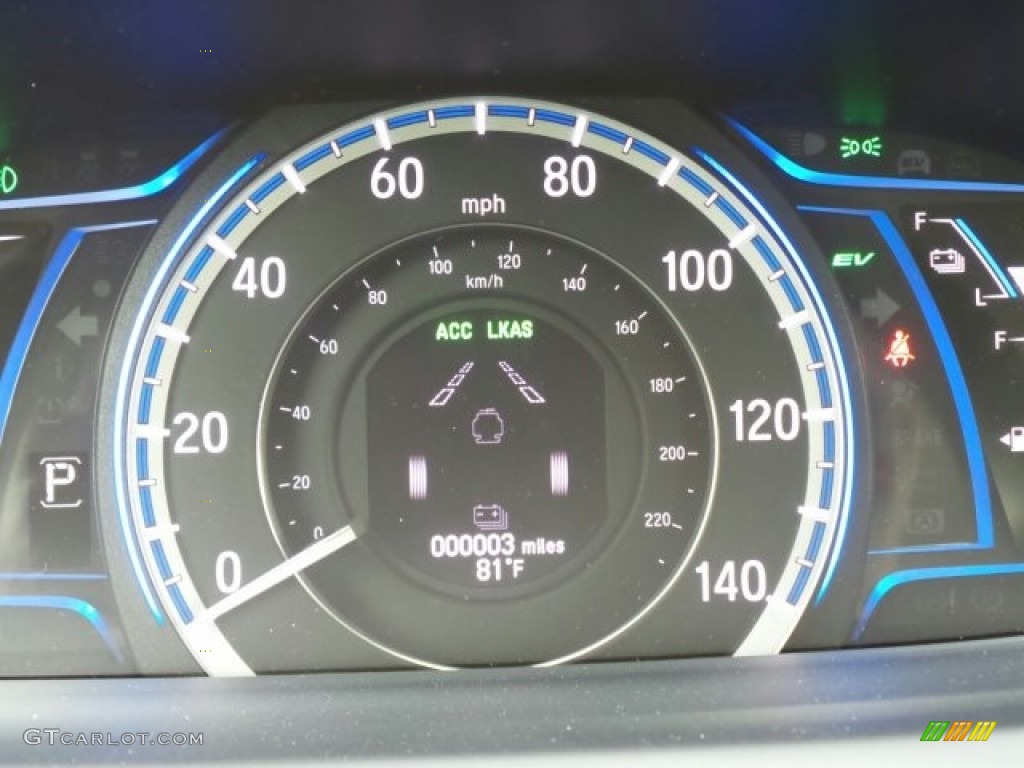 2017 Accord Hybrid EX-L Sedan - Vortex Blue Pearl / Black photo #25